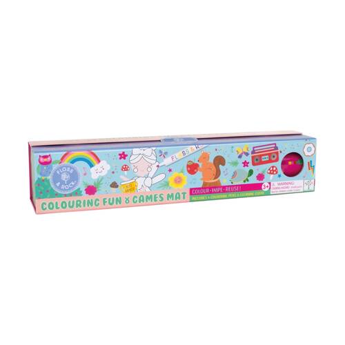 Floss & Rock Activity Mat Rainbow Fairy Reusable Colouring Kids 3y+