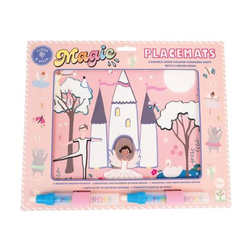 Floss & Rock Magic Water Mats Enchanted Reusable Painting Set 18m+ 30x23cm