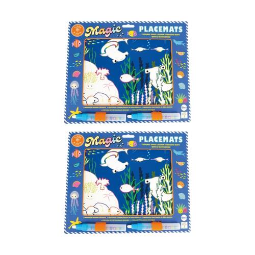 2PK Floss & Rock Magic Water Mats Ocean Reusable Mess-Free Painting 18m+