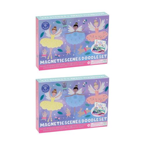 2PK Floss & Rock Kids 3y+ Magnetic Scene And Doodle Drawing Set Enchanted