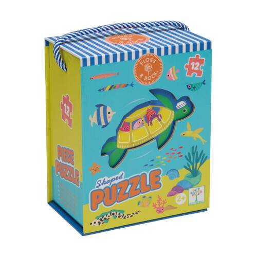 12pc Floss & Rock Kids 2y+ Shaped Jigsaw Puzzle Activity Game Ocean