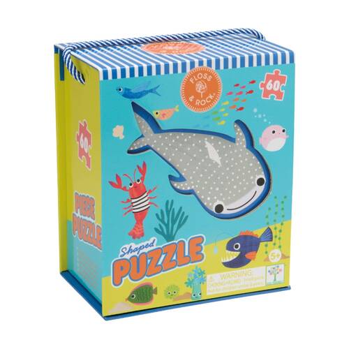 60pc Floss & Rock Kids 5y+ Shaped Jigsaw Puzzle Activity Game Ocean