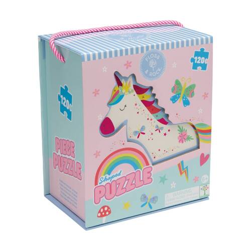 120pc Floss & Rock Kids 6y+ Shaped Jigsaw Puzzle Activity Game Rainbow Fairy