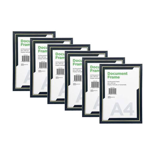 6PK Braz A4 Certificate Document Image Photo Frame 29.7x21cm Gold Silver