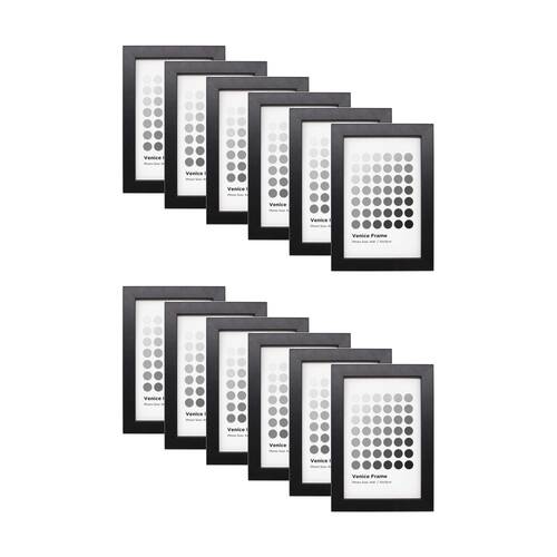 12PK Braz Venice Image Photo Document Display Frame 10x15cm Black