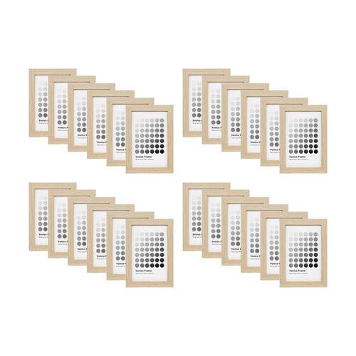 24PK Braz Venice Image Photo Document Display Frame 10x15cm Beech