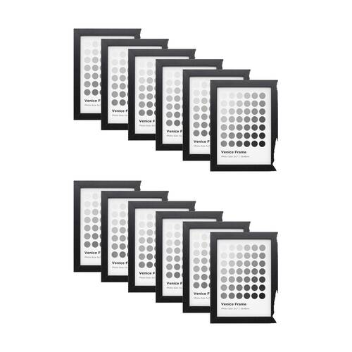 12PK Braz Venice Image Photo Document Display Frame 13x18cm Black