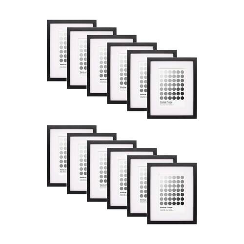 12PK Braz Venice Image Photo Document Display Frame 20x25cm Black