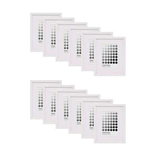 12PK Braz Venice Image Photo Document Display Frame 20x25cm White