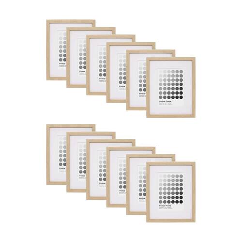 12PK Braz Venice Image Photo Document Display Frame 20x25cm Beech
