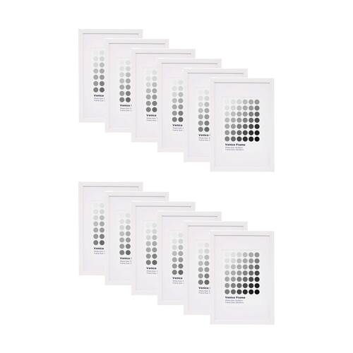 12PK Braz Venice Image Photo Document Display Frame 20x30cm White