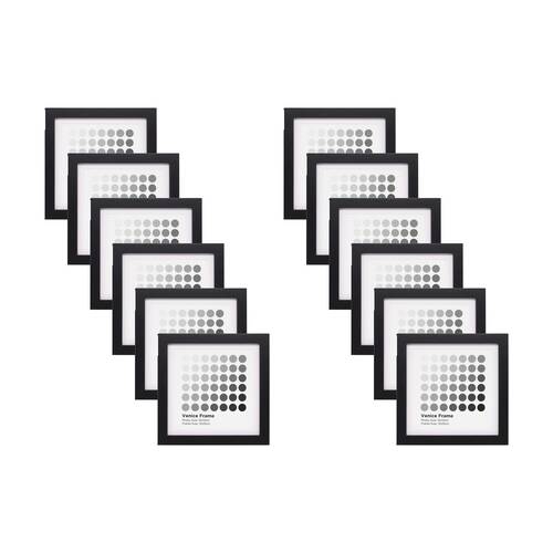 12PK Braz Venice Image Photo Document Display Frame 15x15cm Black