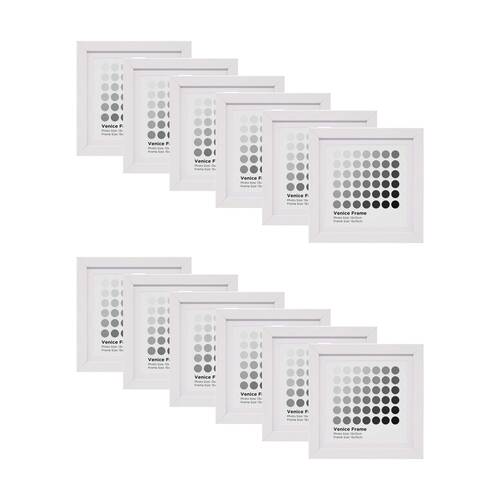 12PK Braz Venice Image Photo Document Display Frame 15x15cm White