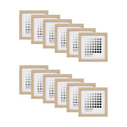 12PK Braz Venice Image Photo Document Display Frame 15x15cm Beech
