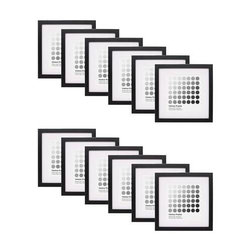 12PK Braz Venice Image Photo Document Display Frame 20x20cm Black