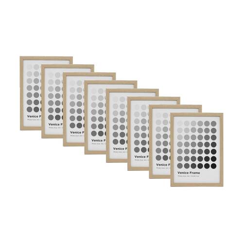 8PK Braz A4 Venice Image Photo Document Display Frame 29.7x21cm Beech