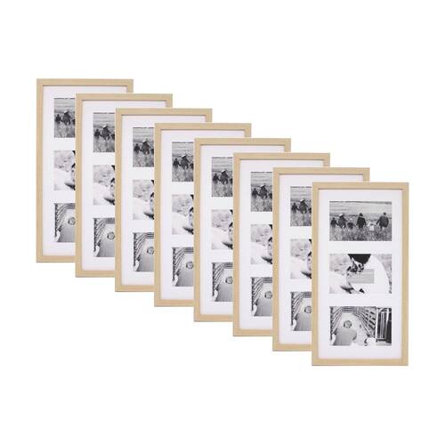 8PK Braz Venice Collage Image Photo Document Display Frame 8x16 Inches Beech