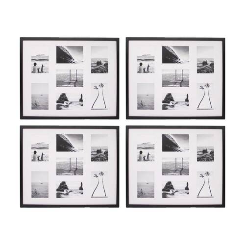 4PK Braz Venice Collage Image Photo Document Display Frame 40x50cm Black