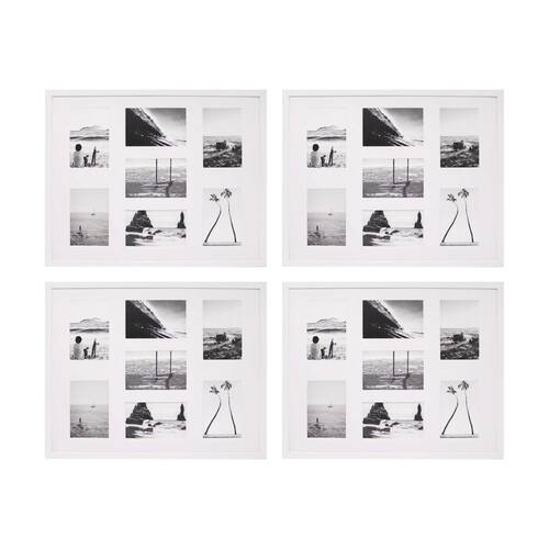 4PK Braz Venice Collage Image Photo Document Display Frame 40x50cm White
