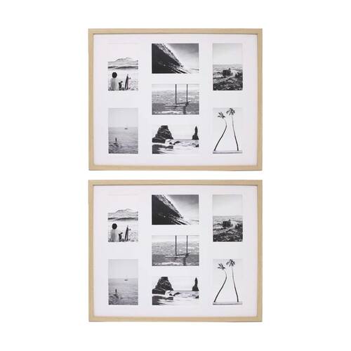 2PK Braz Venice Collage Image Photo Document Display Frame 40x50cm Beech