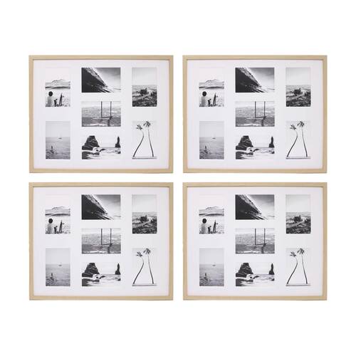 4PK Braz Venice Collage Image Photo Document Display Frame 40x50cm Beech