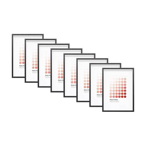 8PK Braz A4 Paris Image Photo Document Display Frame 29.7x21cm Black