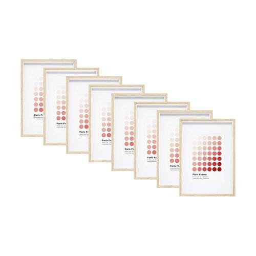 8PK Braz A4 Paris Image Photo Document Display Frame 29.7x21cm Beech