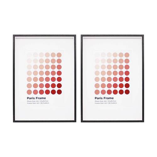2PK Braz A3 Paris Image Photo Document Display Frame 29.7x42cm Black