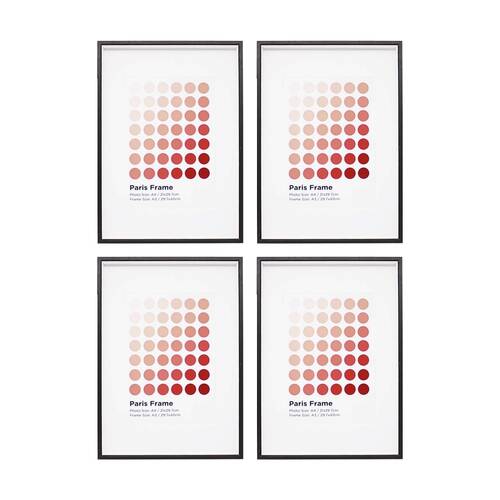 4PK Braz A3 Paris Image Photo Document Display Frame 29.7x42cm Black
