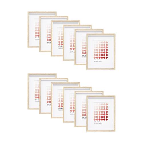 12PK Braz Paris Image Photo Document Display Frame 20x25cm Beech