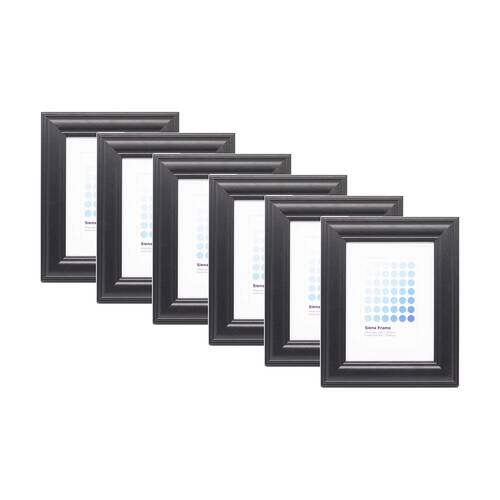 6PK Braz Siena Image Photo Document Display Frame 15x20cm Black
