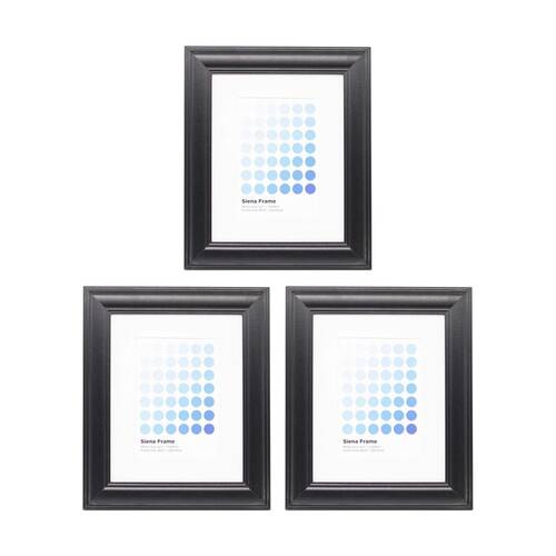 3PK Braz Siena Image Photo Document Display Frame 20x25cm Black