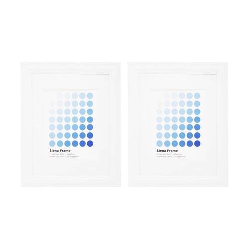 2PK Braz Siena Image Photo Document Display Frame 27.9x35.6cm White