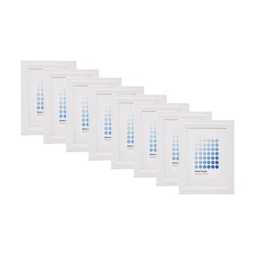8PK Braz A4 Siena Image Photo Document Display Frame 29.7x21cm White
