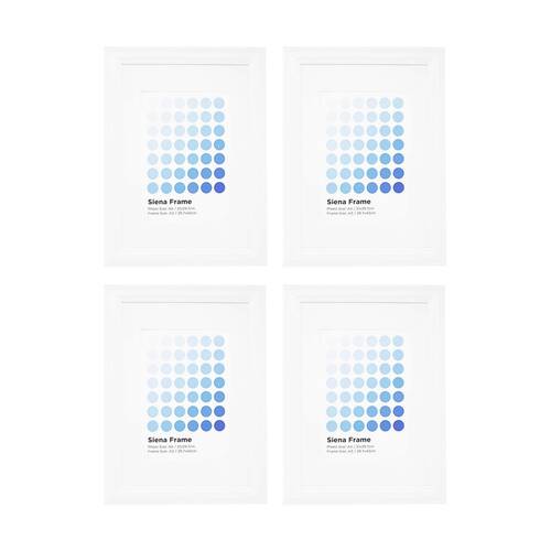 4PK Braz A3 Siena Image Photo Document Display Frame 29.7x42cm White