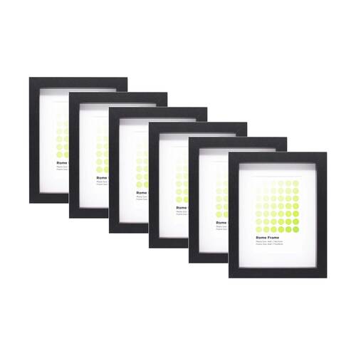 6PK Braz Rome Image Photo Document Display Frame 15x20cm Black