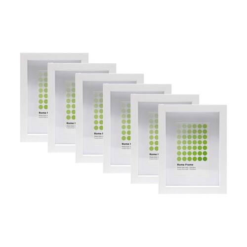 6PK Braz Rome Image Photo Document Display Frame 15x20cm White