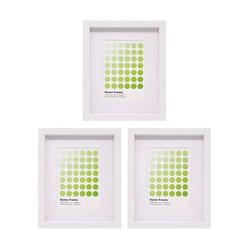 3PK Braz Rome Image Photo Document Display Frame 20x25cm White