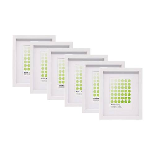 6PK Braz Rome Image Photo Document Display Frame 20x25cm White