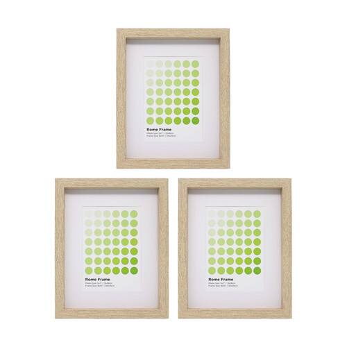 3PK Braz Rome Image Photo Document Display Frame 20x25cm Beech