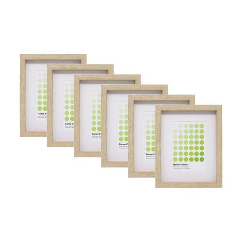 6PK Braz Rome Image Photo Document Display Frame 20x25cm Beech