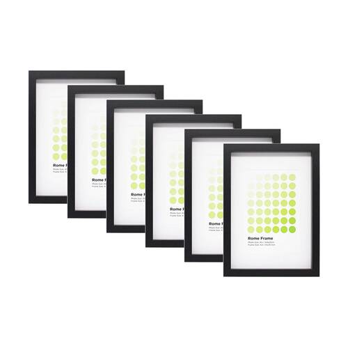 6PK Braz A4 Rome Image Photo Document Display Frame 29.7x21cm Black