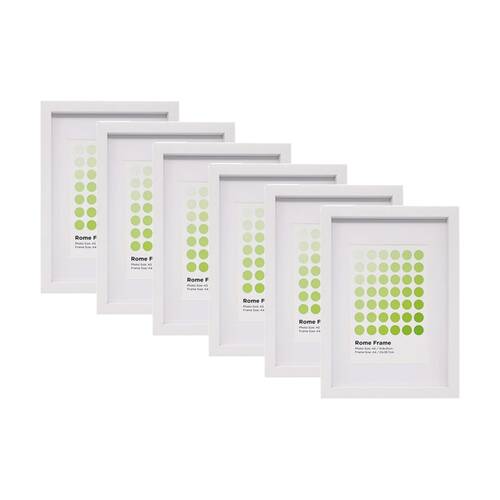 6PK Braz A4 Rome Image Photo Document Display Frame 29.7x21cm White