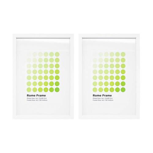 2PK Braz A3 Rome Image Photo Document Display Frame 29.7x42cm White