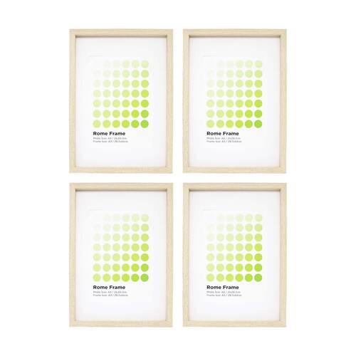 4PK Braz A3 Rome Image Photo Document Display Frame 29.7x42cm Beech