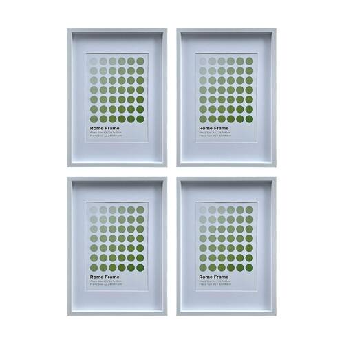 4PK Braz A2 Rome Image Photo Document Display Frame 42x59.4cm White