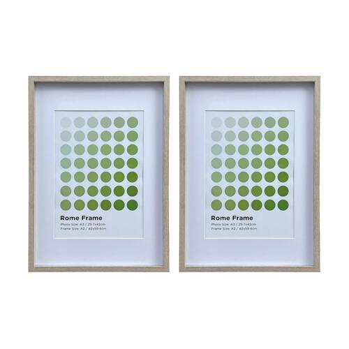 2PK Braz A2 Rome Image Photo Document Display Frame 42x59.4cm Beech
