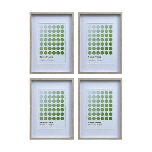 4PK Braz A2 Rome Image Photo Document Display Frame 42x59.4cm Beech