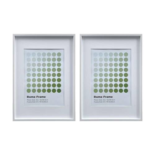 2PK Braz A1 Rome Image Photo Document Display Frame 59.4x84cm White
