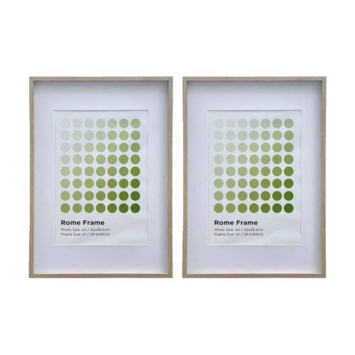 2PK Braz A1 Rome Image Photo Document Display Frame 59.4x84cm Beech